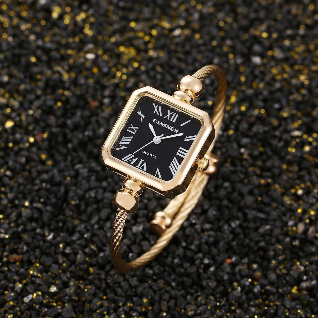 CANSNOW Luxury Fashions quare Watch For Women Bracelet Creative Girl Student Quartz Wristwatches Gift