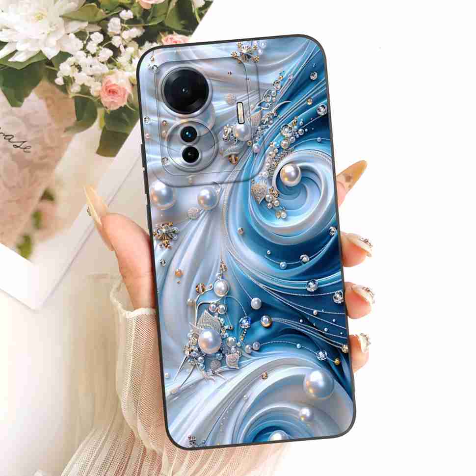 Für vivo S15e 5G V2190A Hülle Bunt Bemalte Blumen Silikonhülle Für Vivo S15e VIVO S15E 5G 6,44" Vollschutz Stoßfänger