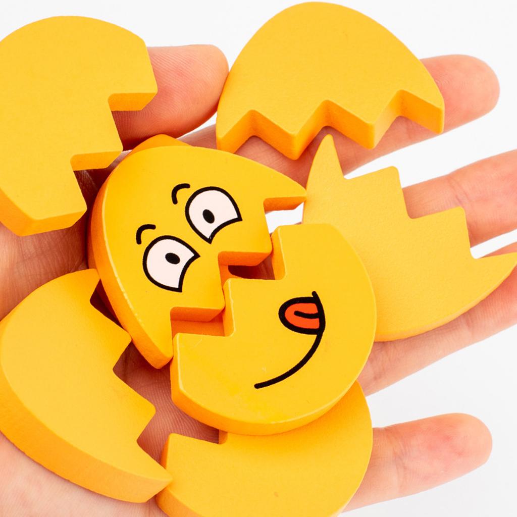 Children'S Wooden Fun Expression Egg Matching Board, Baby Focus Training, Interactive Game, Puzzle Toy