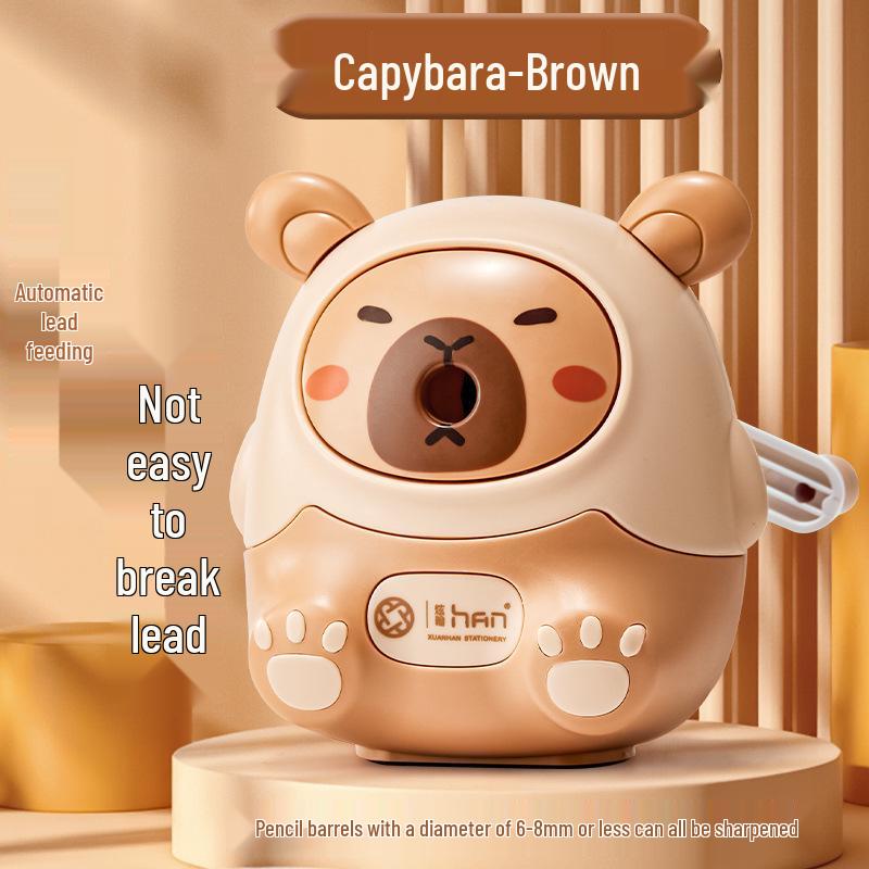 Cartoon Automatic Lead-Feeding Pencil Sharpener with Hand-Crank for Kids