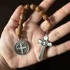 Segensreiche Holz-Gebetskette Gebet Heiliger Benedikt Rosenkranz Kruzifix Perlen Medaille Katholisches Gebet