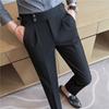 Autumn New Products Men's Naples Casual Pants Textured Elastic Fabric Trendy Men's High Waist Casual Pants Men's Trousers