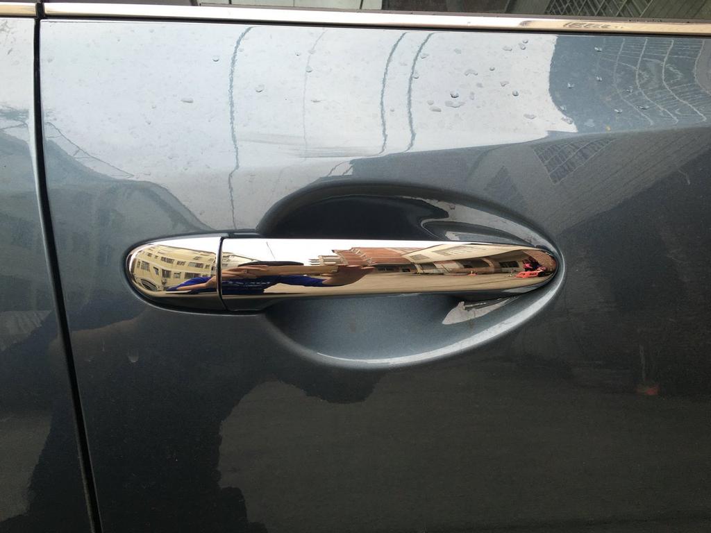 RUIQ Chrome Outer Door Handle Covers for Mazda Demio DJ Series and Mazda 2 Demio (Full Coverage)