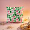 Lucky Clover Leaf Print Cushion Cover Comfortable Durable Pillow Cover MultiScene for Home Office Car Sofa