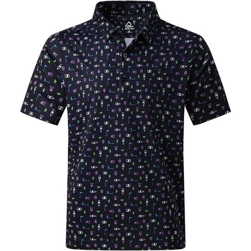 Short Sleeve POLO Shirt Button Solid Color Men's Sweatshirt