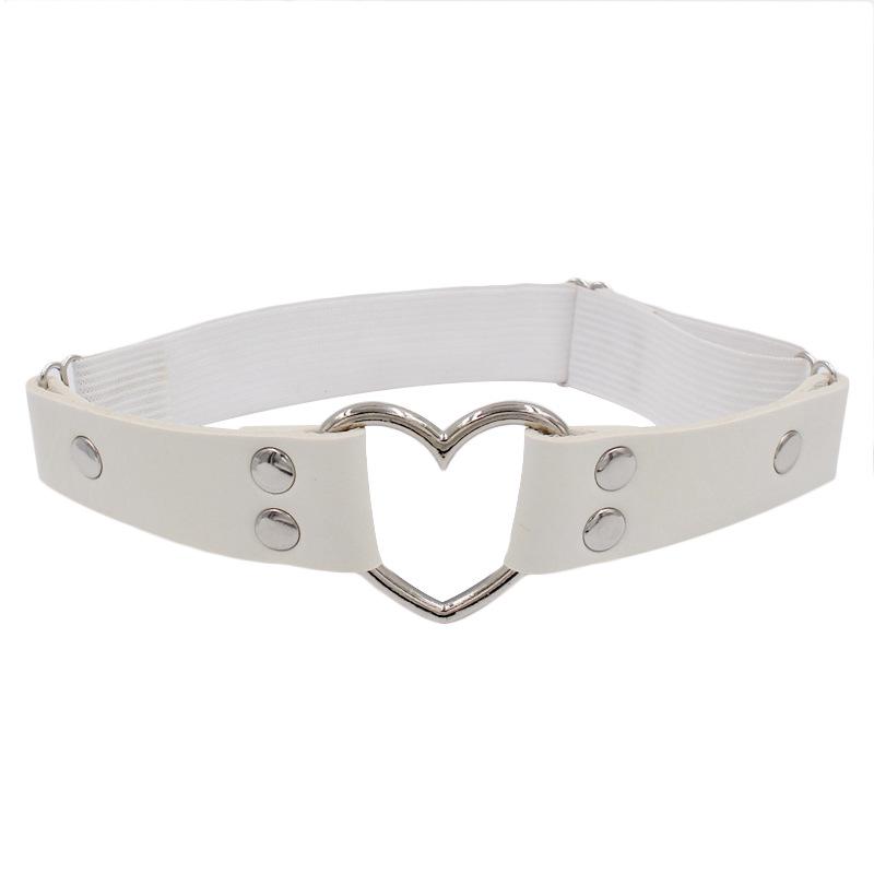 

Подвязка для ног Harajuku Punk с двумя слоями заклепок — модные украшения в уличном стиле One Size белый