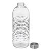 GLASFLASCHE für Wasser 1L transparent dekoriert