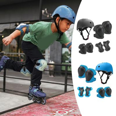 Set de Equipo Deportivo para Exteriores para Niños de 7 Piezas para Patinaje Roller, Patinete, Patineta, Ciclismo con Casco, Rodilleras, Coderas, Muñequeras