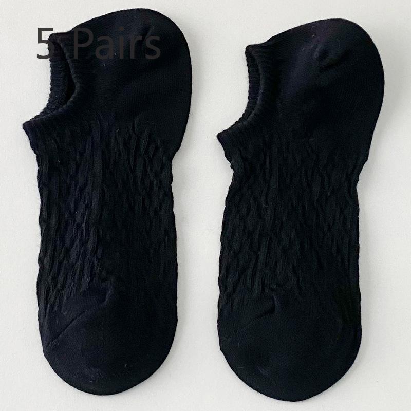 5 Pairs of New Female Spring and Summer Sweet Short Boat Socks