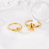 24k Gold Double Star Stone Ring 1.875g
