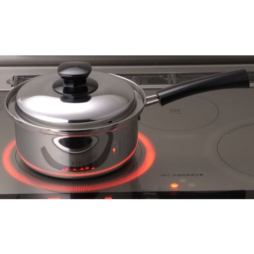 Yoshikawa Integrate Saucepan, 18cm, 2.5L, with Lid, Induction and Direct Heat Compatible, Tsubame-Sanjo, Made in Japan, SJ3394