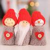 New Set Threepiece Doll Gift Christmas Decor Pendant Home Festivals Landscape