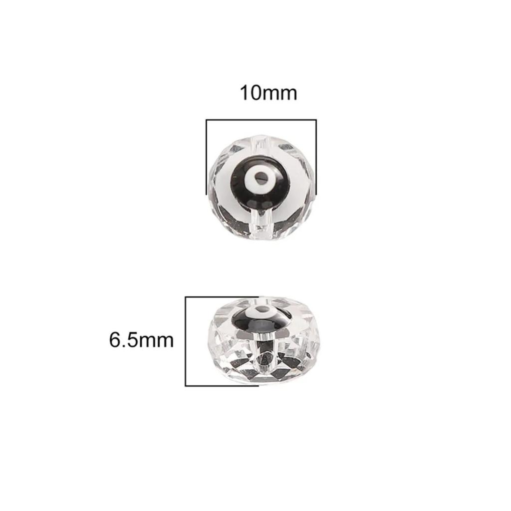 Z38 5pcs 10mm Round Transparent Glossy Glass Bead Candy Color Texture Handmade Jewelry DIY Bracelet Necklace Pendant Accessories
