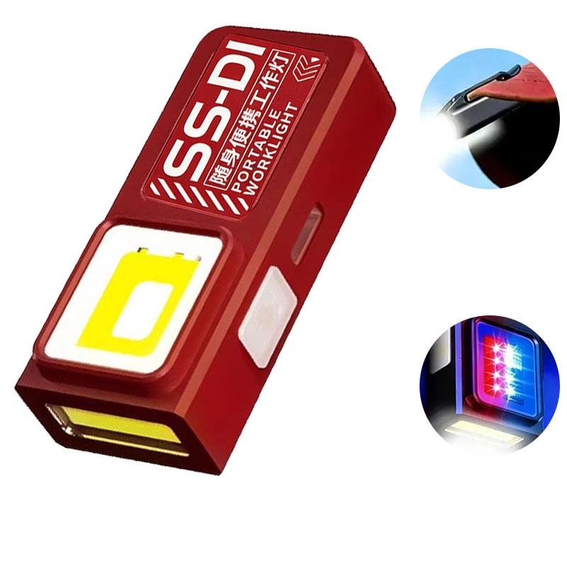 Portable Mini COB LED Flashlight Rechargeable Powerful Work Light with Clip Magnet Waterproof EDC Camping Walking Pocket Lamp