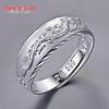 Men's Sterling Silver Adjustable Dragon Ring - Trendy Index Finger Design