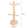 1Pc Mug Hanging Display Rack Drinkware Shelf With 6 Hooks Tree Shape Wood Coffee Tea Cup Storage Holder Stand Tumbler Holders