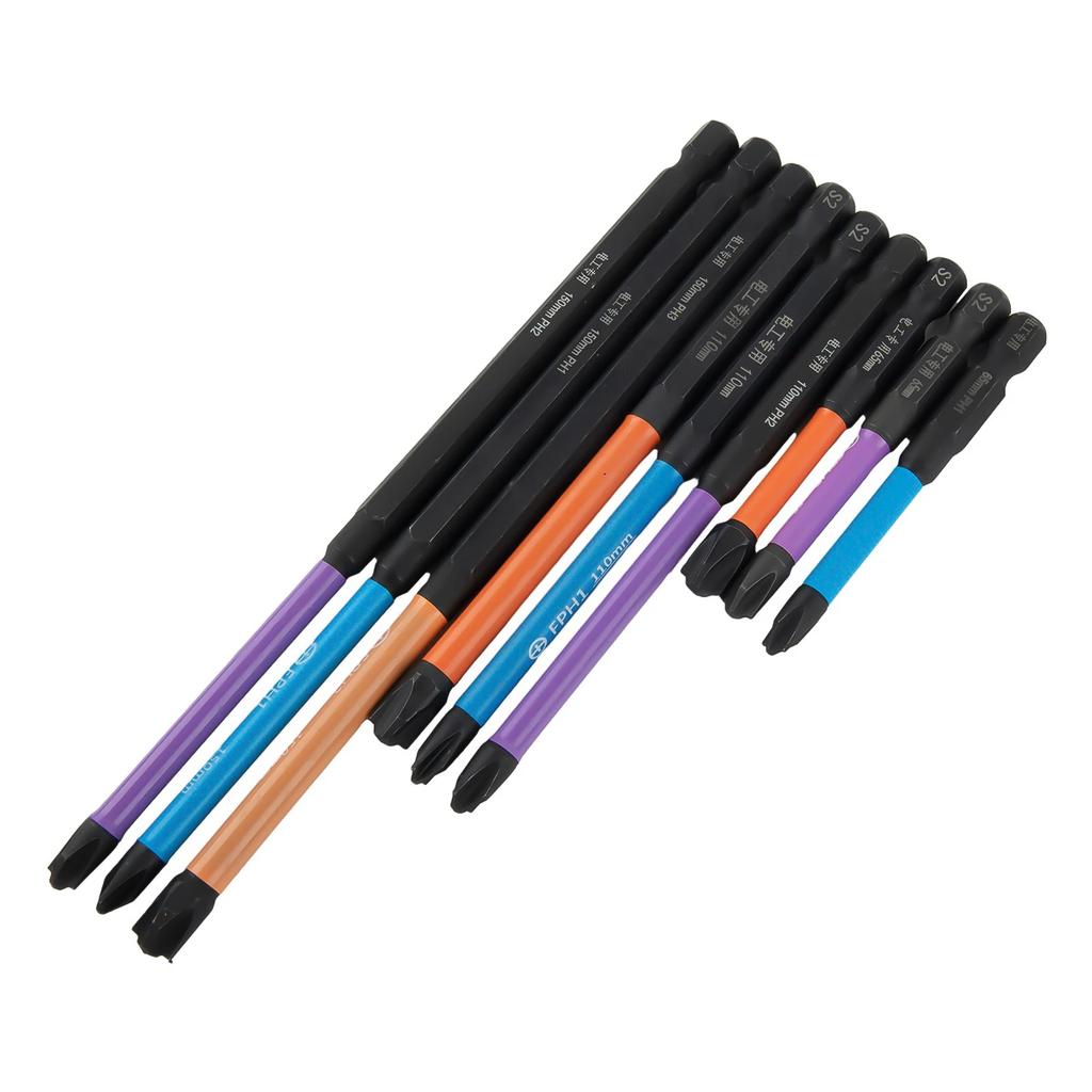 Slotted Cross Screwdriver Special 65-150mm 9X 9pcs Set Alloy Steel HRC63 Hardness For Electrician FPH1 FPH2 FPH3