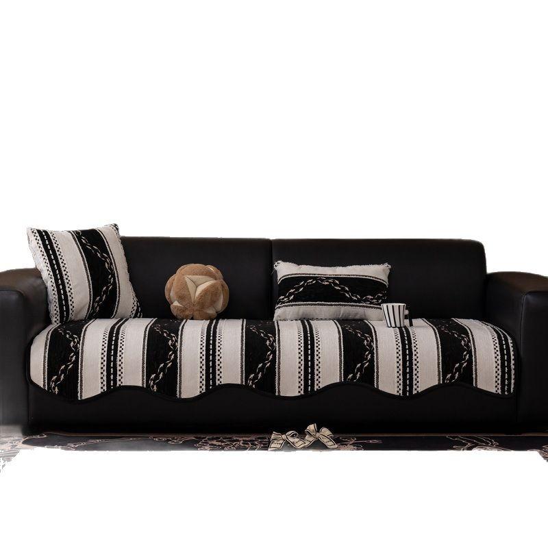 French Premium Sofa Cushion  New Four-Season Universal Straight Row Special-Shaped Seat Cushion Fixed Non-Slip Sofa Cover