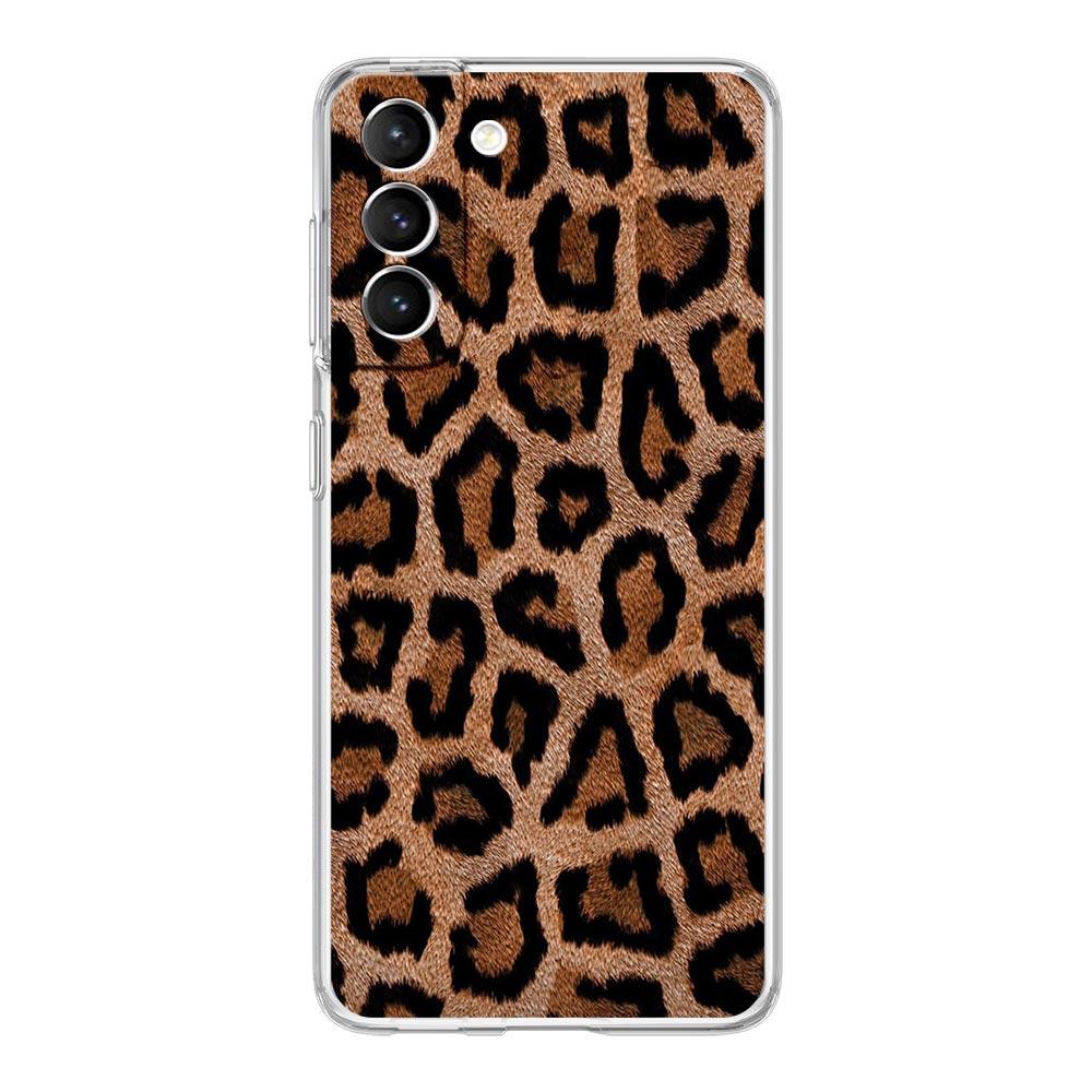 Phone Case For Samsung Galaxy S25 Edge S24 S23 FE S22 Ultra S20 S21 5G S10 Plus S10E Clear Cover Fashion Tiger Leopard Print