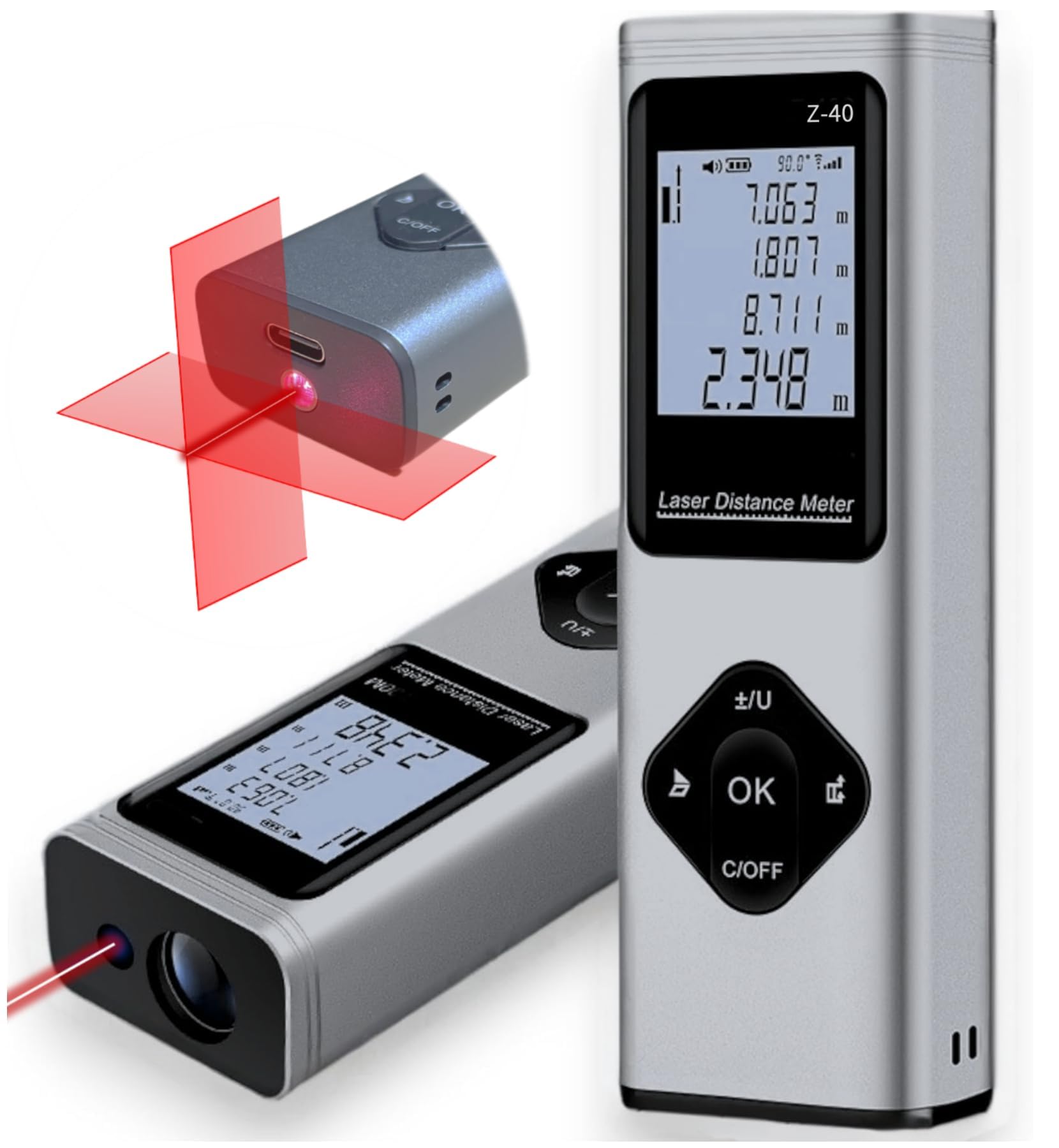 

Alps Sanken Лазерный Дальномер Лазерный Двойной Красный PSC До 40 м Измерение Пифагор Непрерывный Простота в Использовании для Дома и Строительных Площадок серый