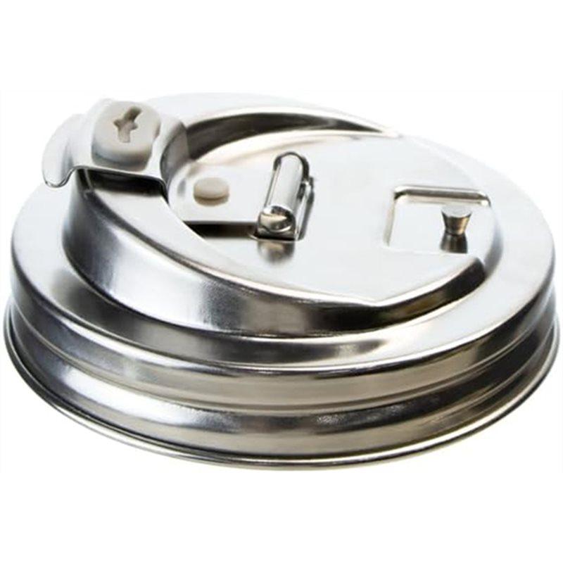Fresh Stainless Steel 2PCS Mason Jar Drinking Lids, Wide Mouth Sip Lid, Anti-Cracking Leak-Proof Seal Flip Cap