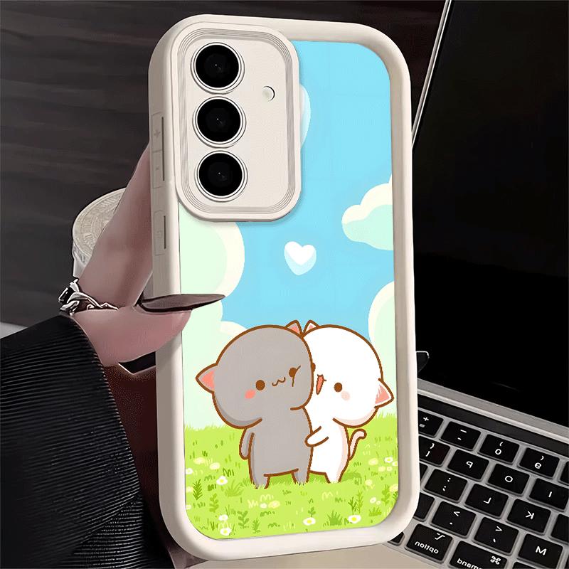 Phone Case for Samsung Galaxy A17 A16 A15 A14 A13 Cartoon Cute Peach Goma A56 A36 A26 A55 A35 A25 A54 A34 A24 A53 A33 A23 A07 A0