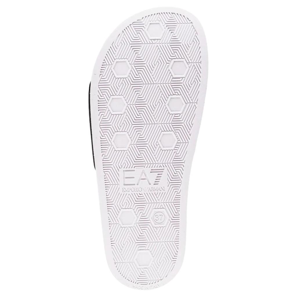 Emporio Armani EA7 Color Block Flat Slide Sandals Men footwear Black White XCP001XCC22Q655