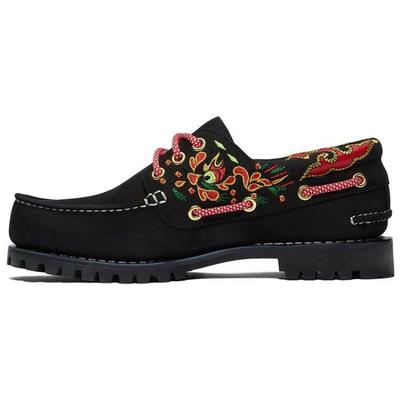 Zapatos náuticos de mujer CLOT de 3 ojales con suela de taco cosidos a mano A5Z6UW