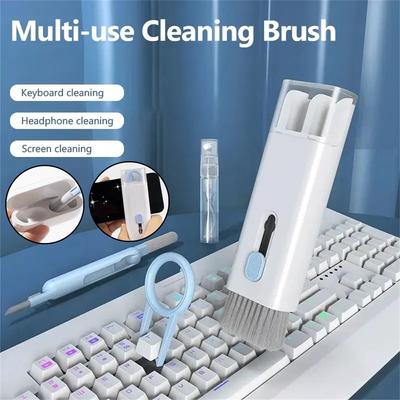 7-in-1 Computer Tastatur Reiniger Pinsel Kit Kopfhörer Reinigung Stift Für Headset iPad Telefon Reinigung Werkzeuge Reiniger Tastenkappe puller Kit