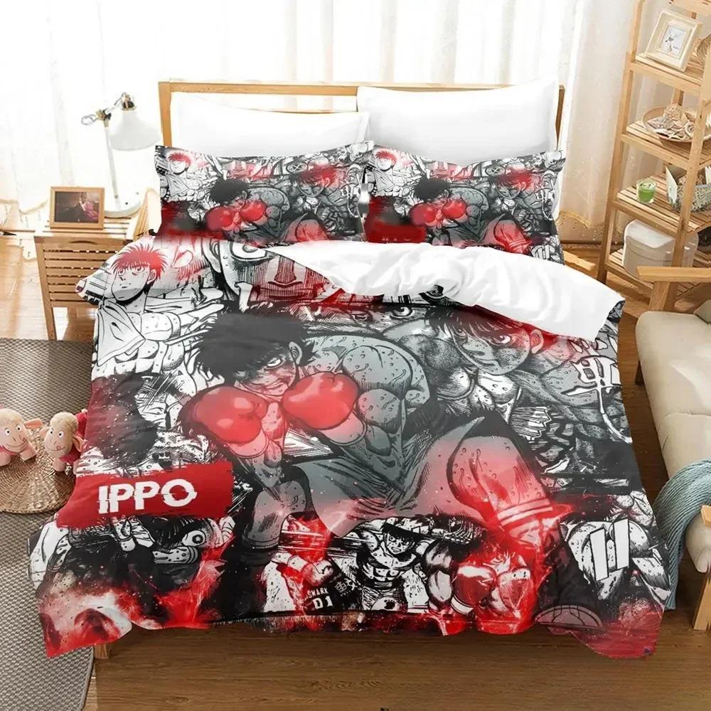 Fighting Spirit Hajime No Ippo Anime Bedding Set Boys Girls Twin Queen King Size Duvet Cover Pillowcase Bed Boys Adult