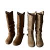 Retro western cowboy boots women's 2025 new autumn temperament high-end slim boots inner height increase versatile knight boots