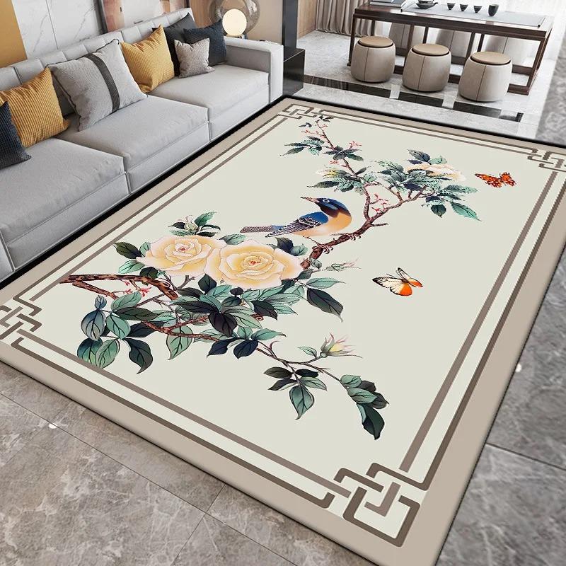 Chinese Style Light Luxury Pattern Bedroom Floor Mat Decoration Home Living Room Floor Mat 40x60cm