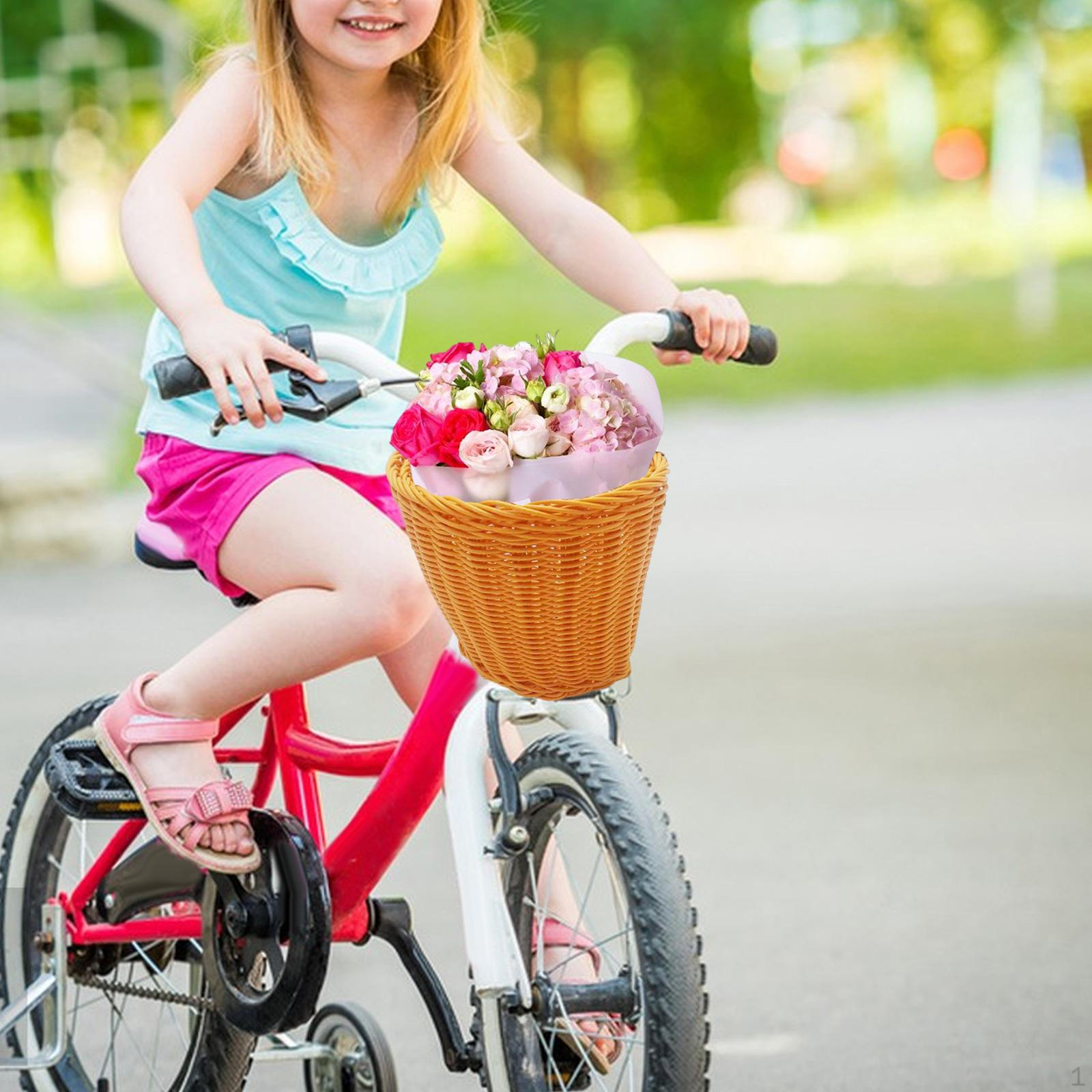 Bicycle Basket, Front Handlebar Hand-Woven, Multi-Purpose, Fits Most Bikes,