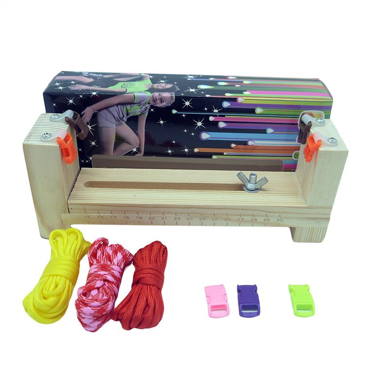 Wooden Frame Paracord Bracelet Weaving Tool for Outdoor Camping