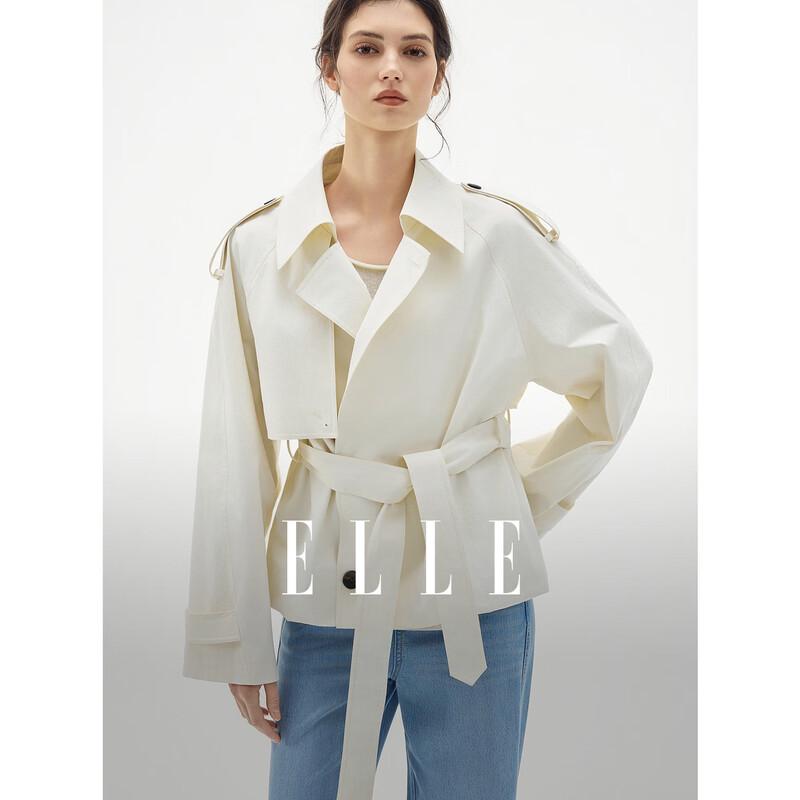 ELLE Women s Short Trench Coat L