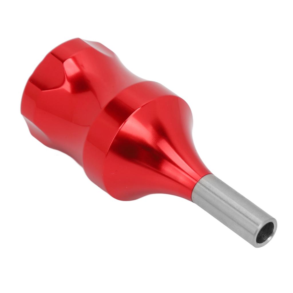 Tattoo Cartridge Grip Aluminum Alloy Lightweight Work Stable Large Friction Universal Tattoo Supplies for Salon Red