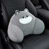 1 Set Auto Interior Decoration Car Headrest Neck Pillows Cute Cartoon Plush Waist Pillow Back Cushion Diy Accessories