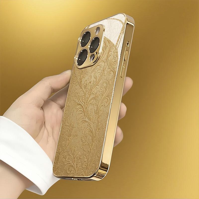 Opulent Vintage Golden‑Damask Baroque Aesthetic Phone Case for iPhone 17 16 15 14 13 12 11 Pro Max XS XR 7 8 Plus 16E