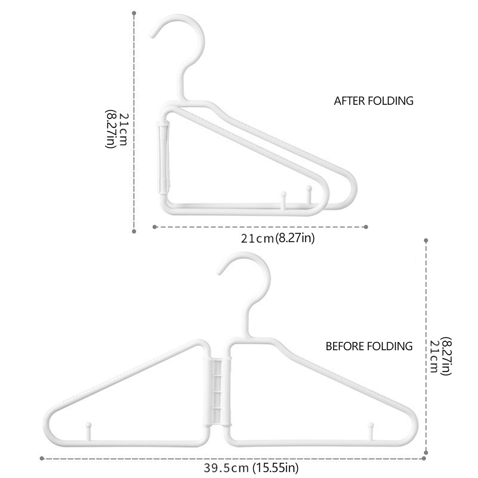 

Foldable Coat Hangers Portable Plastic Clothes Storage Hanger Wardrobe Space Saving Coat Rack Home Storage Thickened Hooks
