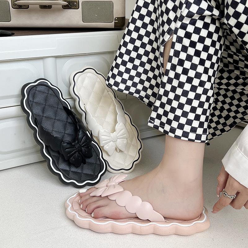 Korean Style Women's Flip Flops – Thick Sole, Trendy Outdoor Fairy Design for Summer.