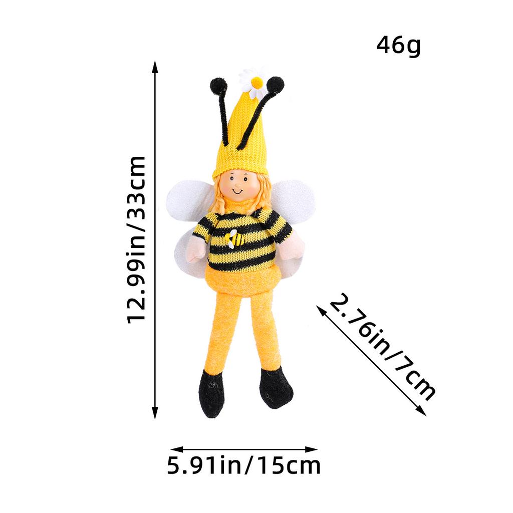 Bee Festival Gnome Doll Long Legs Wings Bee Cute Doll Home Ornament