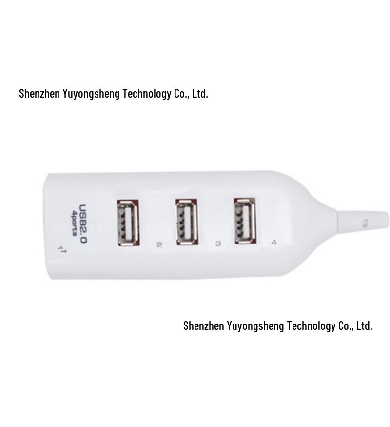 4-Port USB Hub Splitter Socket Strip