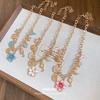 Flower Pendant Necklace Vintage Stylish Clavicle Chain Jewelry