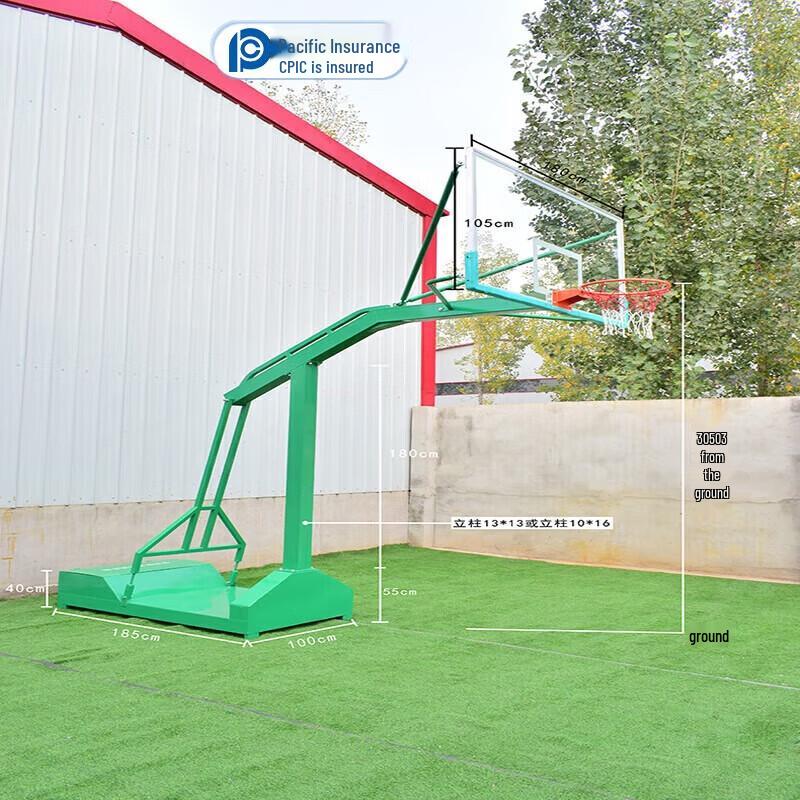 JEEANLEAN Mobile Ladder-Style Outdoor Basketball Hoop