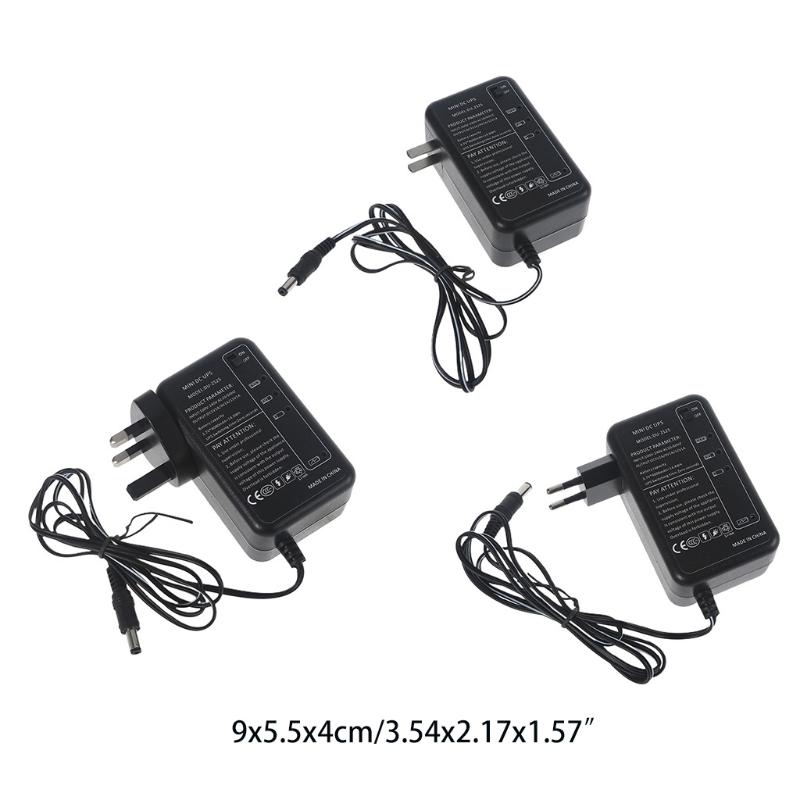Rechargeable 4000mAh 5V 9V 12V 1A UPS Backup Power Supply Adapter 5.5x2.1mm Output for Wireless Router IP Camera