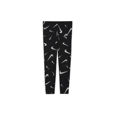 Kids Sportswear Favorites All Over Logo Print Tight Fitness Knit Pants Kids Bottoms Black DA1239-010