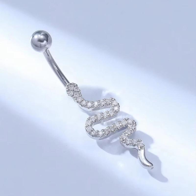 Sexy Belly Navel Piercing Stainless Steel Fashion Snake Belly Ring For Women Body Jewelry