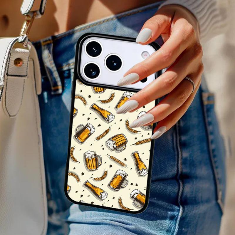 Beer Mug Beer Bubbles Phone Case For iPhone 17 Air 14 15 13 12 Max Cover For Apple 14 15 16 16e 11 Pro Max Plus Coque