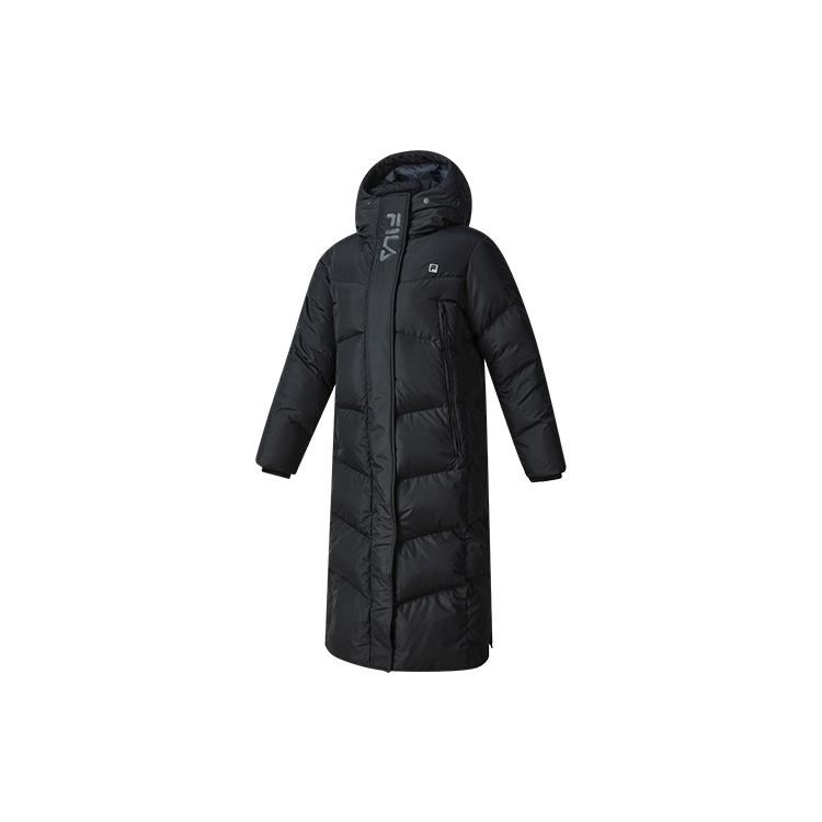 New FILA Down Jacket Women's Pitch Black A11W242906FBK