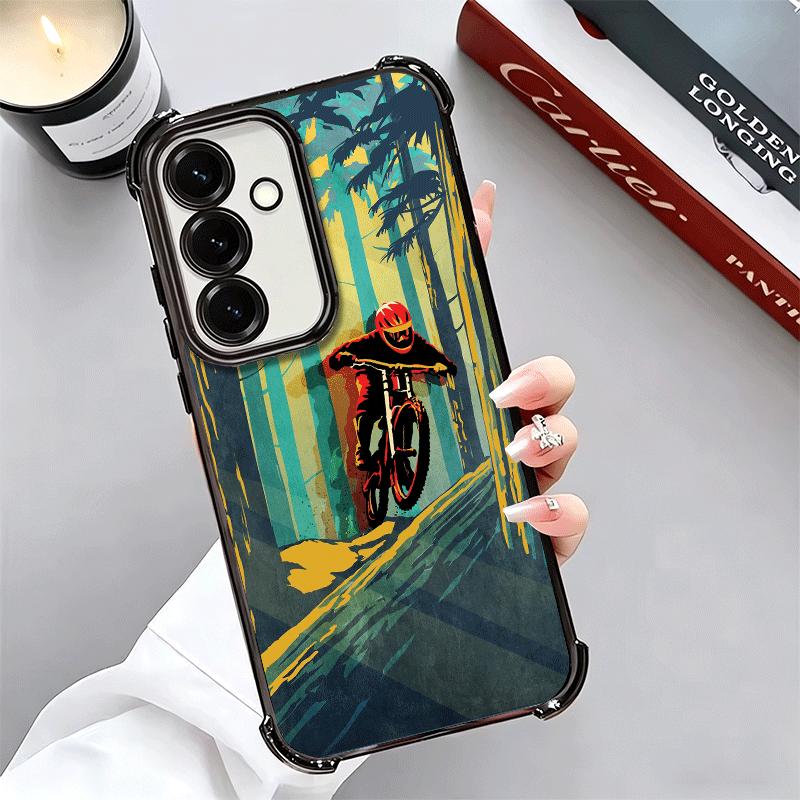 Mountain Bike Bicycle Soft Phone Case For Samsung A17 A27 A07 A37 A57 A16 A56 A15 A55 A14 A54 A13 A53 A26 A36 A25 A35 A24 A34 A2